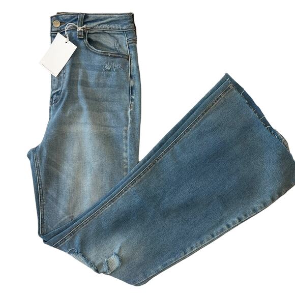 Cello Denim - Cello Flare High Waisted Medium Washed Jeans Size 11